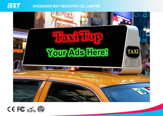 वाणिज्यिक टैक्सी रूफटॉप विज्ञापन एलईडी डिस्प्ले 40000 डॉट्स / एसकेएम, हाई ब्राइटनेस