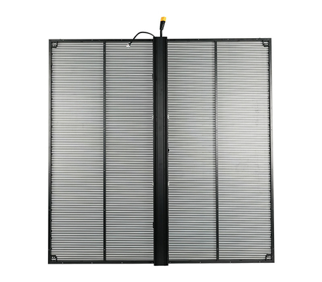 P3.97.8 पारदर्शी एलईडी डिस्प्ले 5500nits, 3840Hz, 500×1000mm पैनल इनडोर और आउटडोर इंस्टॉलेशन के लिए