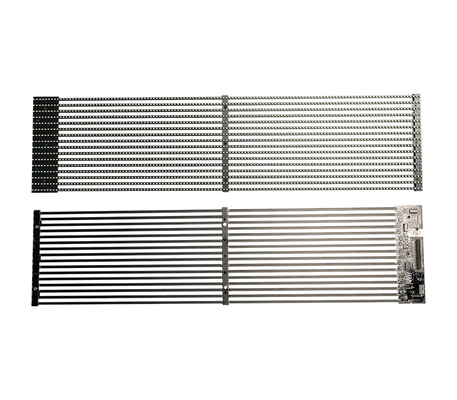 P3.97.8 पारदर्शी एलईडी डिस्प्ले 5500nits, 3840Hz, 500×1000mm पैनल इनडोर और आउटडोर इंस्टॉलेशन के लिए