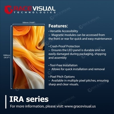 IRA Series P3.9 Professional Rental LED Display 600nits High Brightness | 7680Hz Refresh Rate | 500×1000mm Modular Panels